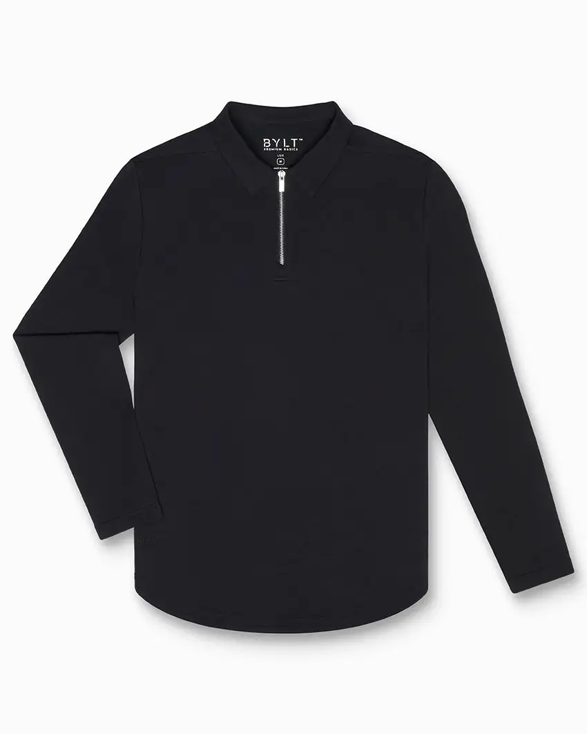 Lux Long Sleeve Zip Polo