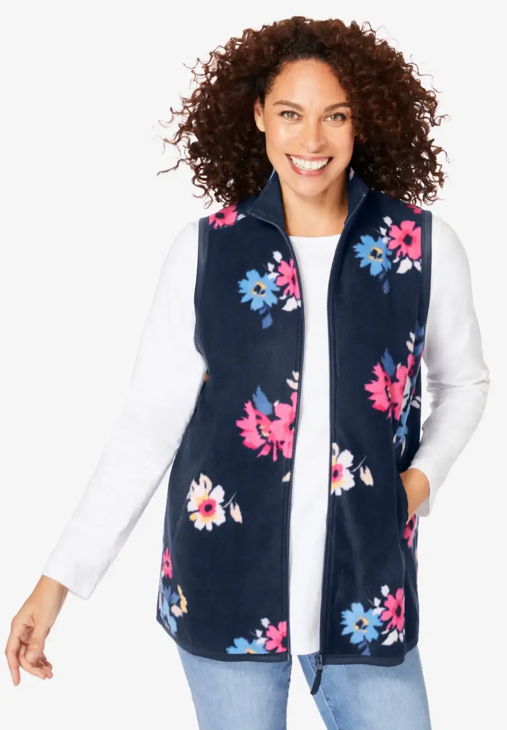 Zip-Front Microfleece Vest
