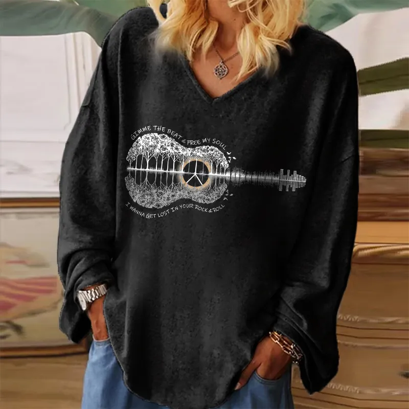 I Wanna Get Lost In Your Rock & Roll Printed T-shirt