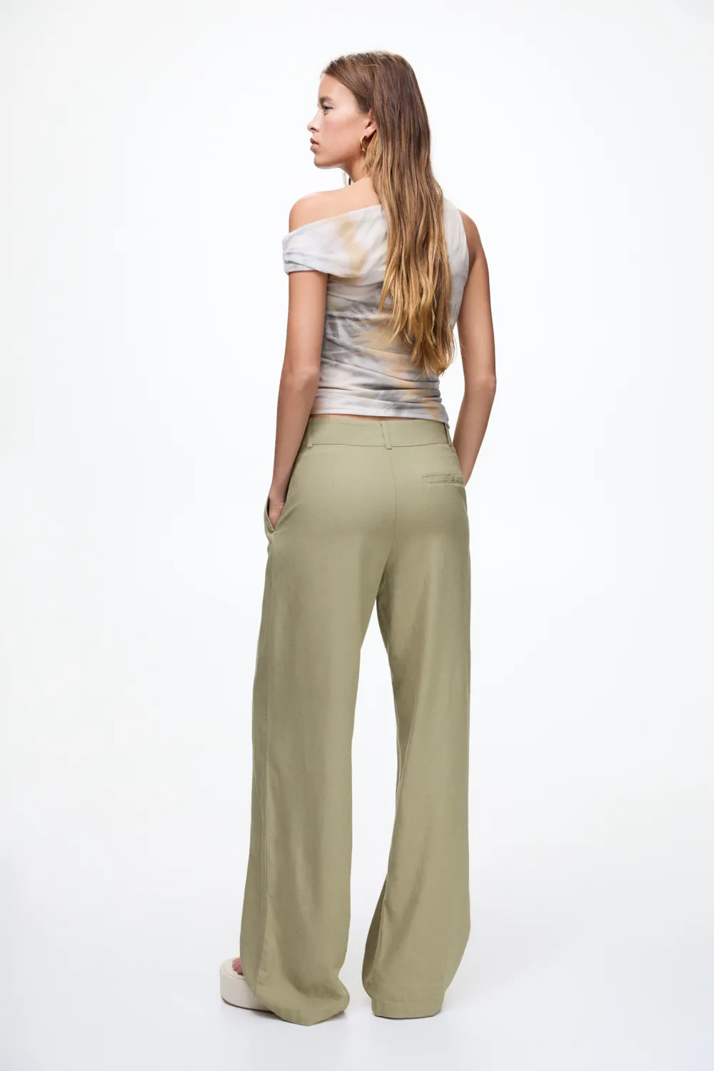Pantalón de vestir fluido con lino
