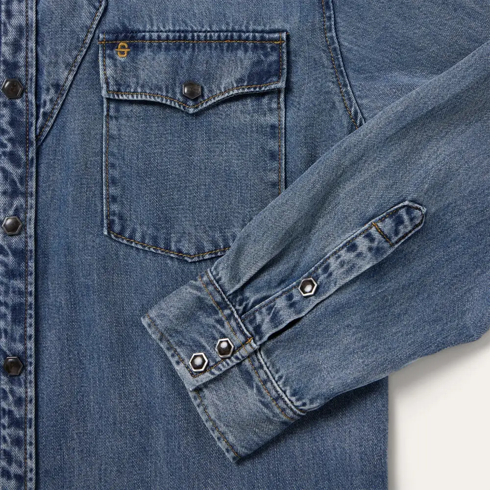 Retro Denim Western Shirt