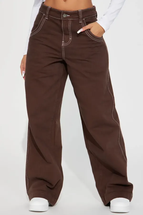 Palermo Non Stretch Skater Jeans - Chocolate