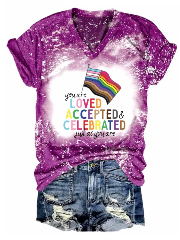 Women'S You Are Loved Accepted Celebrated Just As You Are T-Shirt