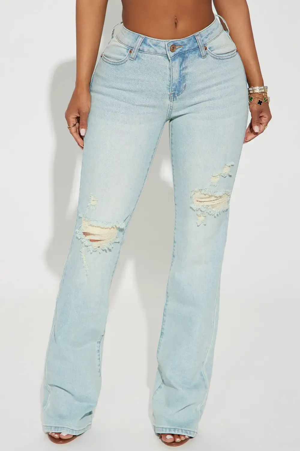 Bullseye Tinted Bootcut Jeans - Light Wash
