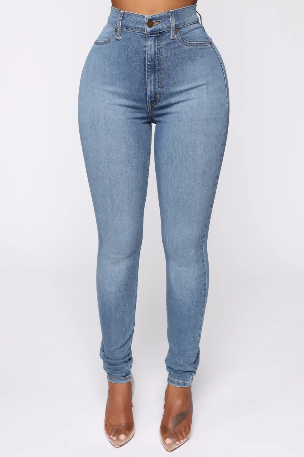 Flex Game Strong Super High Rise Skinny Jeans - Light Wash