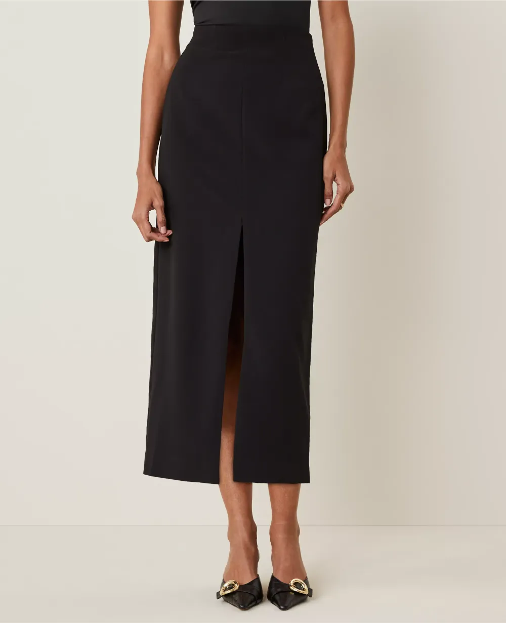 The Column Maxi Skirt in Fluid Crepe