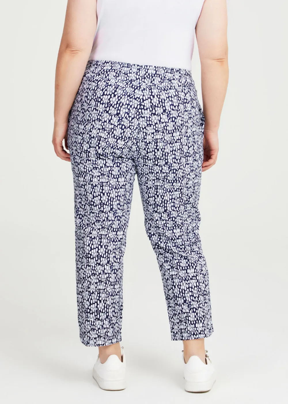 Petite Natural Blue Print Pant