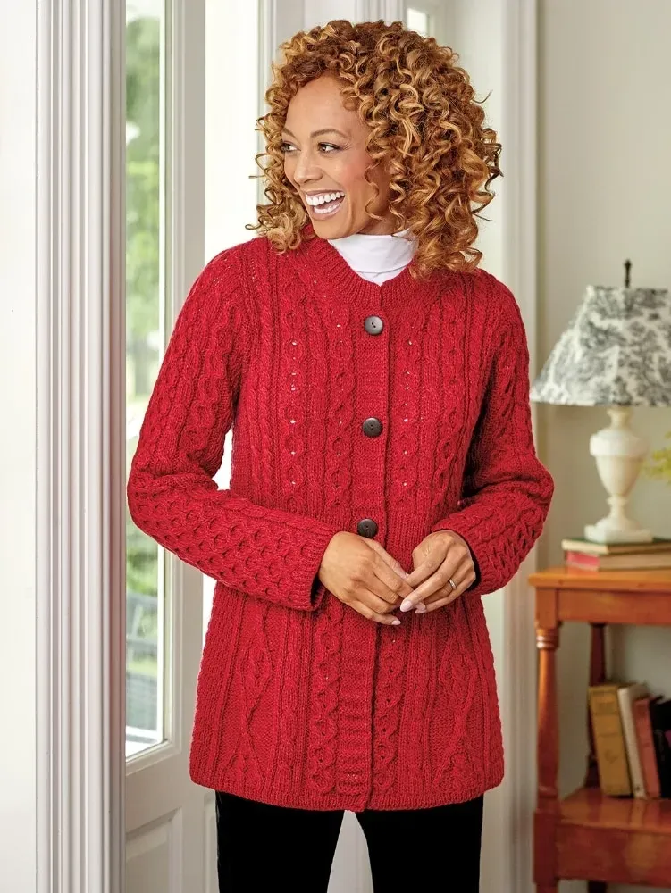 Women's Irish Wool A-Line Cardigan