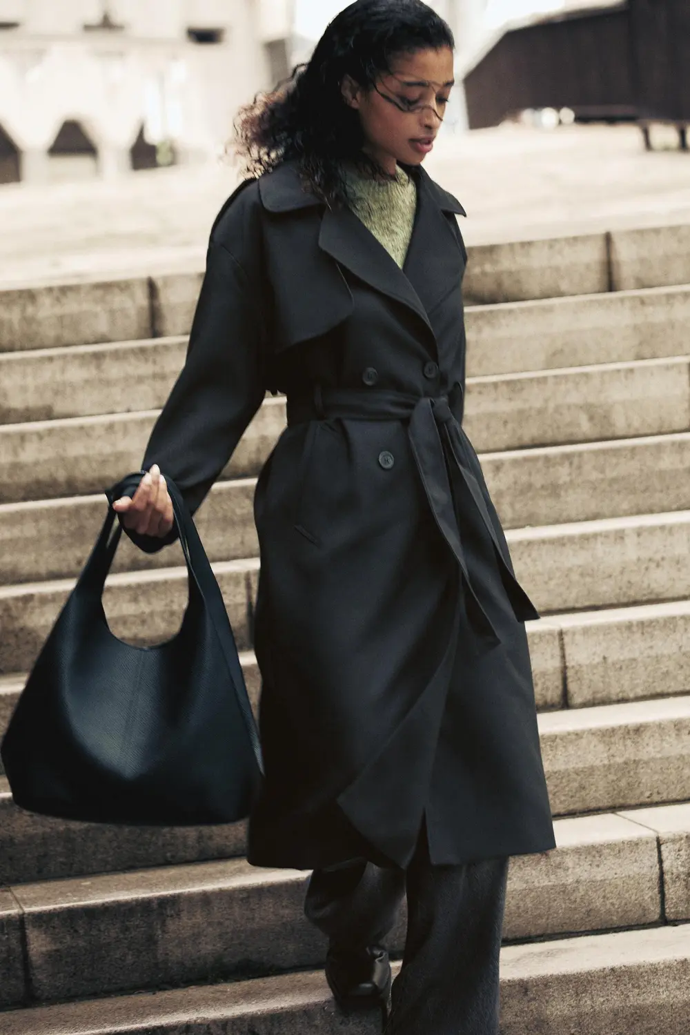 Bolso shopper efecto piel