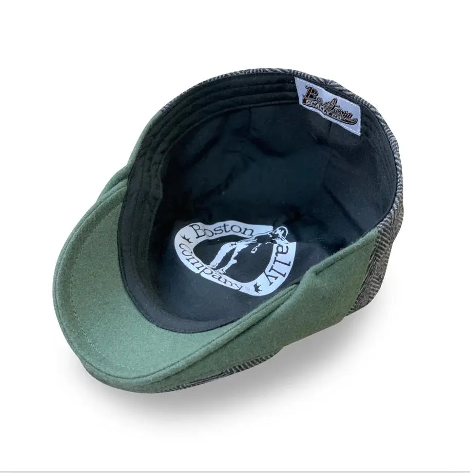 The Southie Boston Scally Cap - Grey Herringbone
