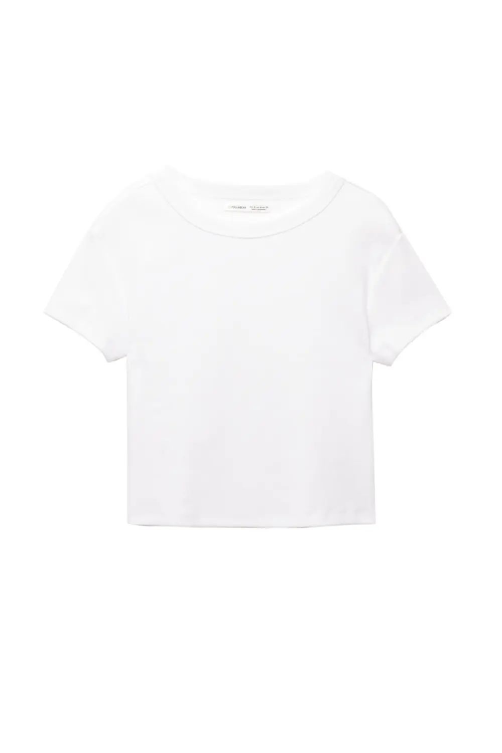 Camiseta cropped canalé