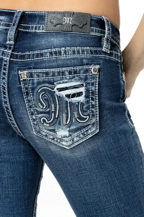 Classic Logo Blowout Bootcut Jeans