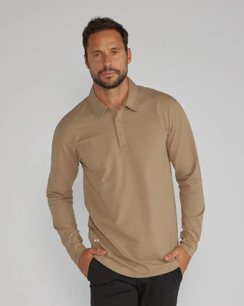 Drop-Cut Long Sleeve: Lux Polo