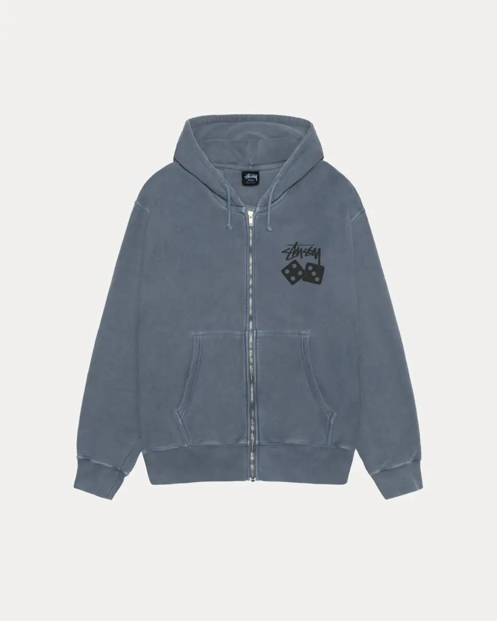 DICE ZIP HOODIE PIGMENT DYED