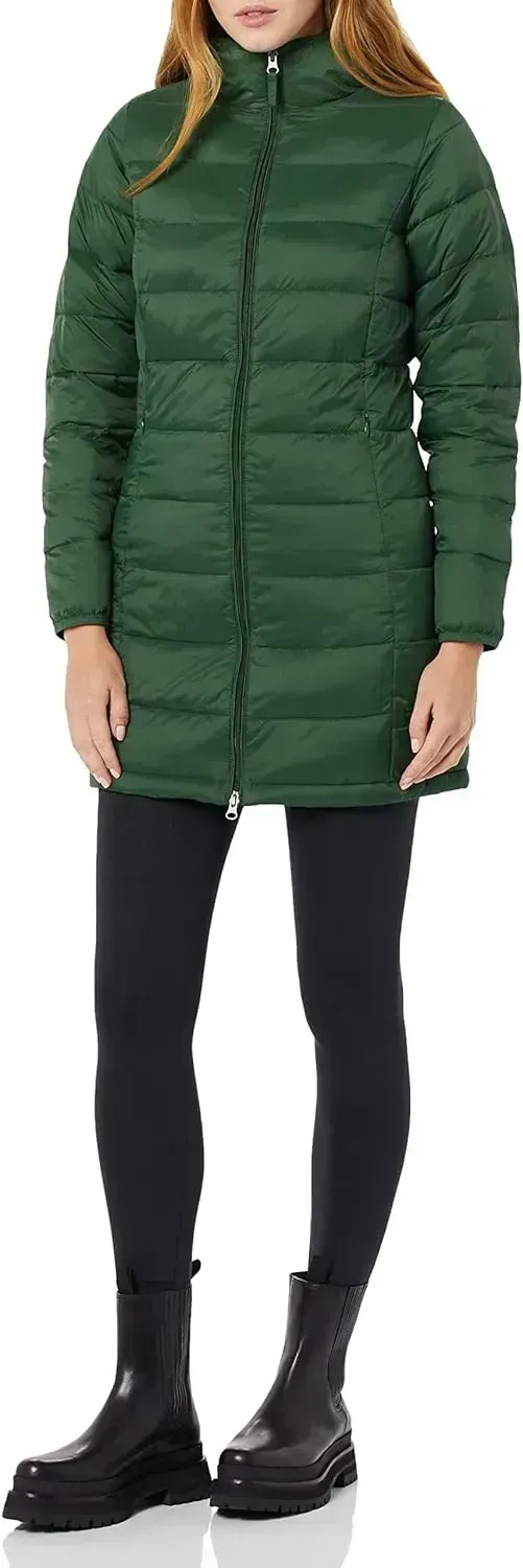 Women's Lightweight Water-Resistant Hooded Puffer Coat (Available in Plus Size)