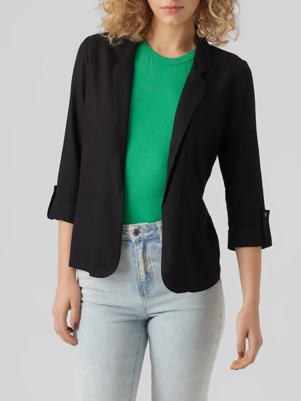 Plain Colored Soft Feel Blazer