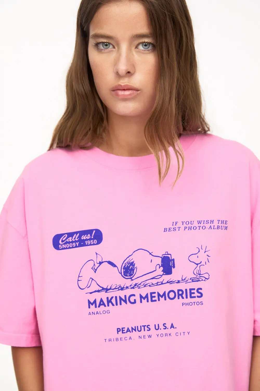 Camiseta rosa Snoopy