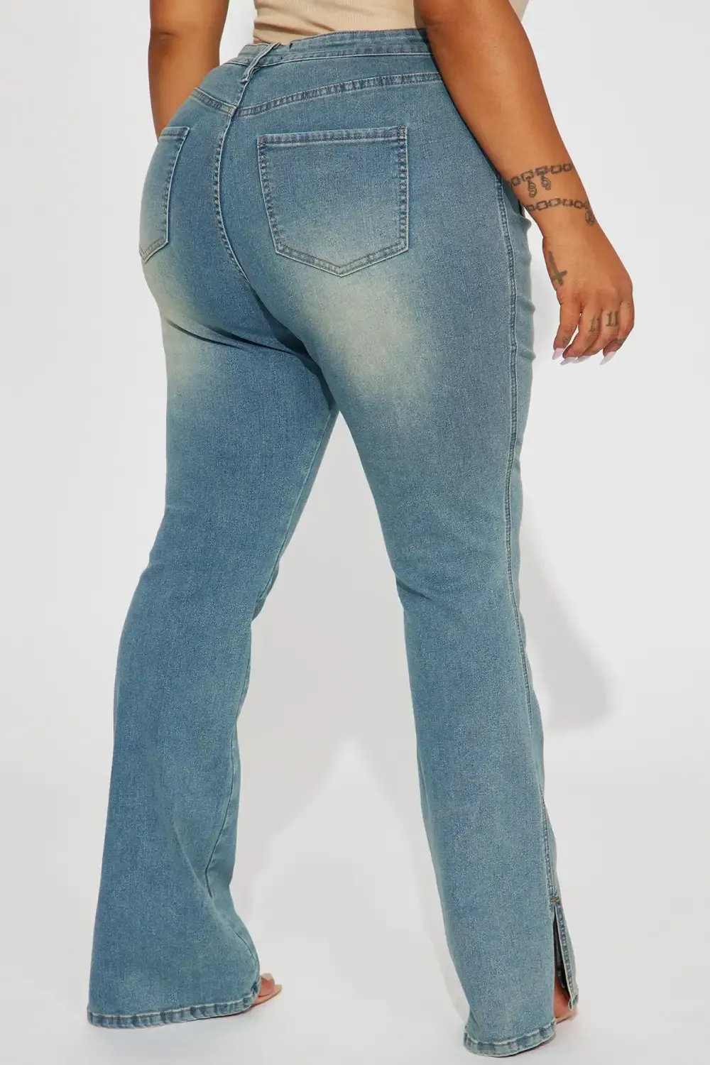 Desert State Y2K Tinted Stretch Bootcut Jeans - Vintage Wash