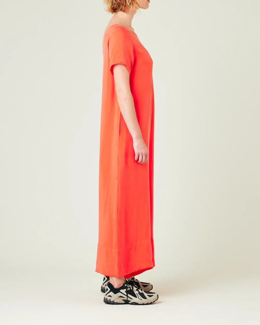 CORAL CUPRO JUMPSUIT