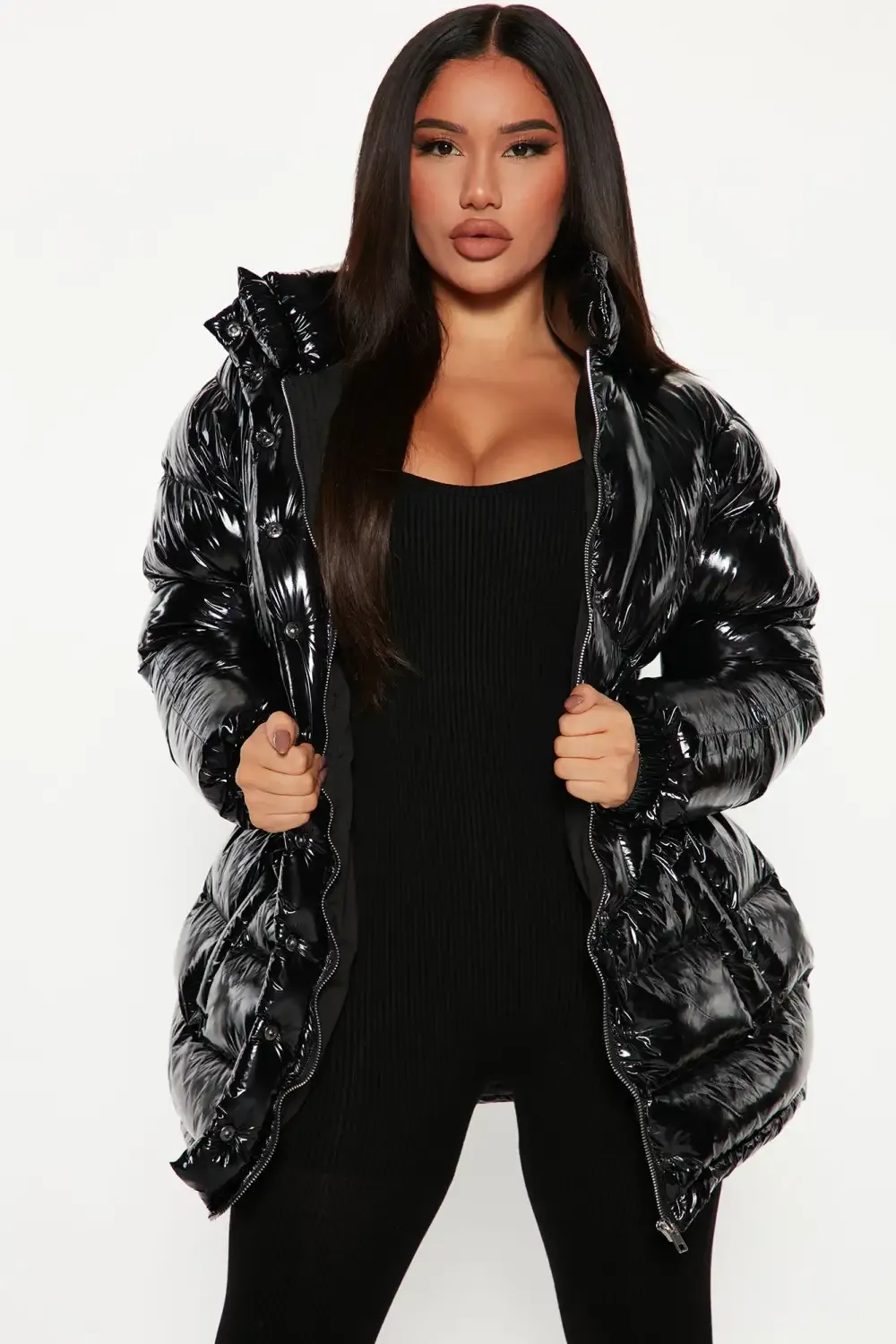 Hype Me Up Puffer Jacket - Black