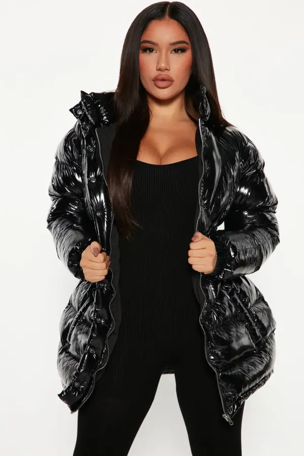 Hype Me Up Puffer Jacket - Black