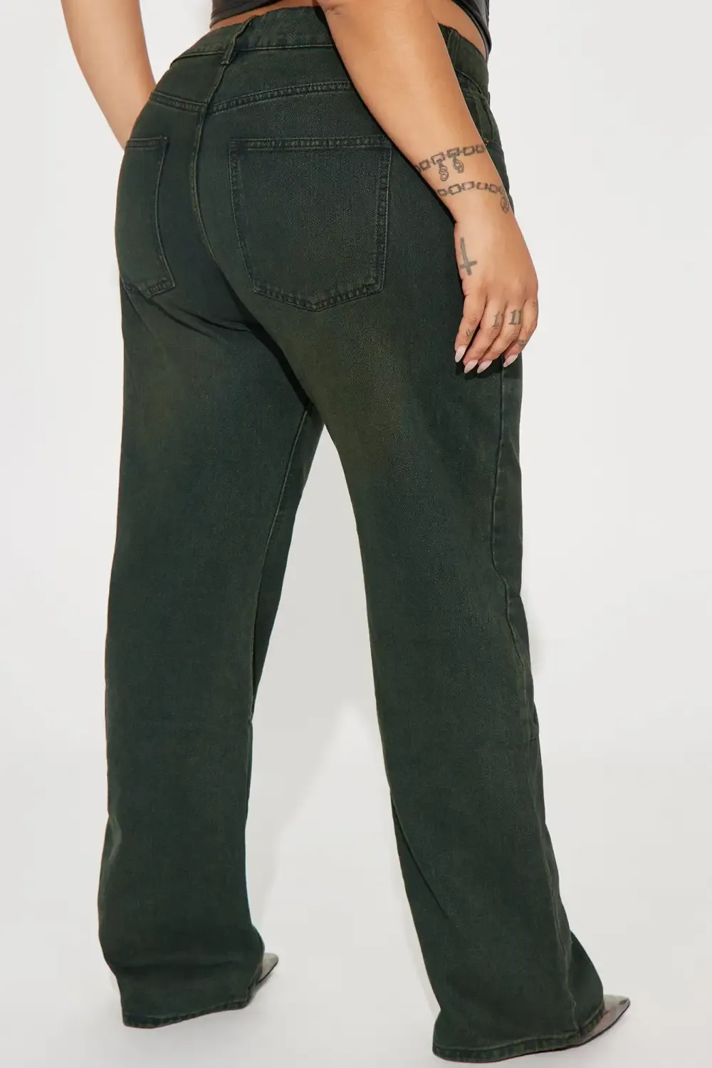 Most Delightful Baggy Jeans - Olive