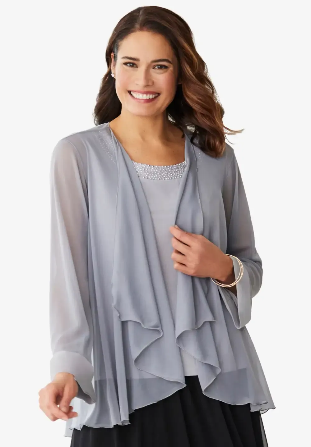 2-piece Sheer Jacket Set