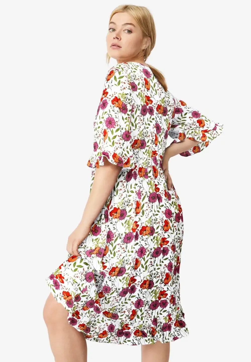 Ruffled Empire Dress