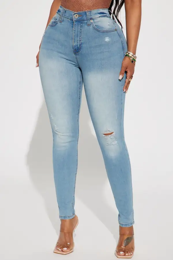 Speed Up High Stretch Ankle Skinny Jean - Light Wash