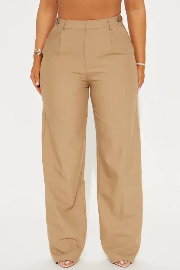Antonia Straight Leg Trouser - Khaki