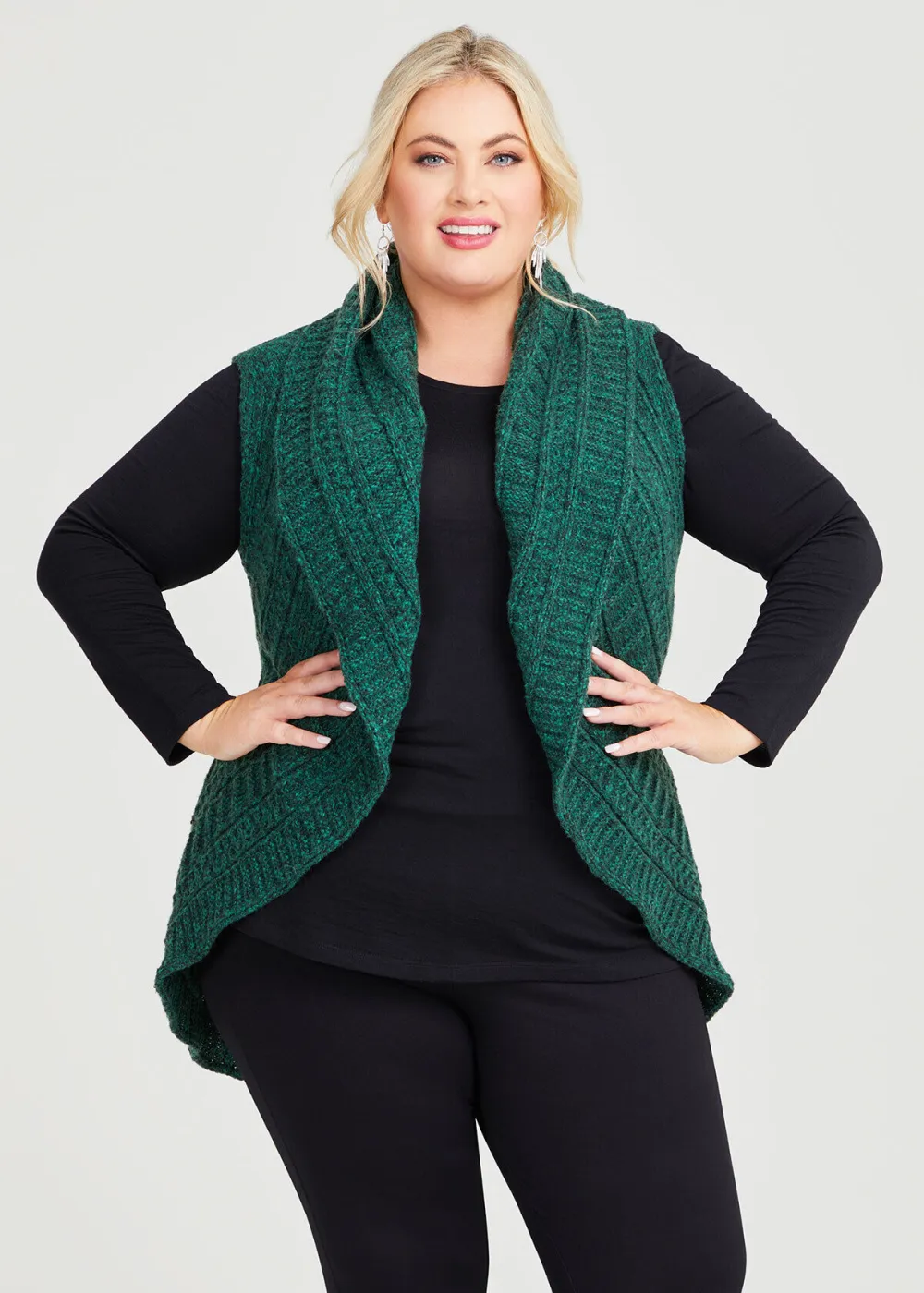 Knitted Cascading Vest
