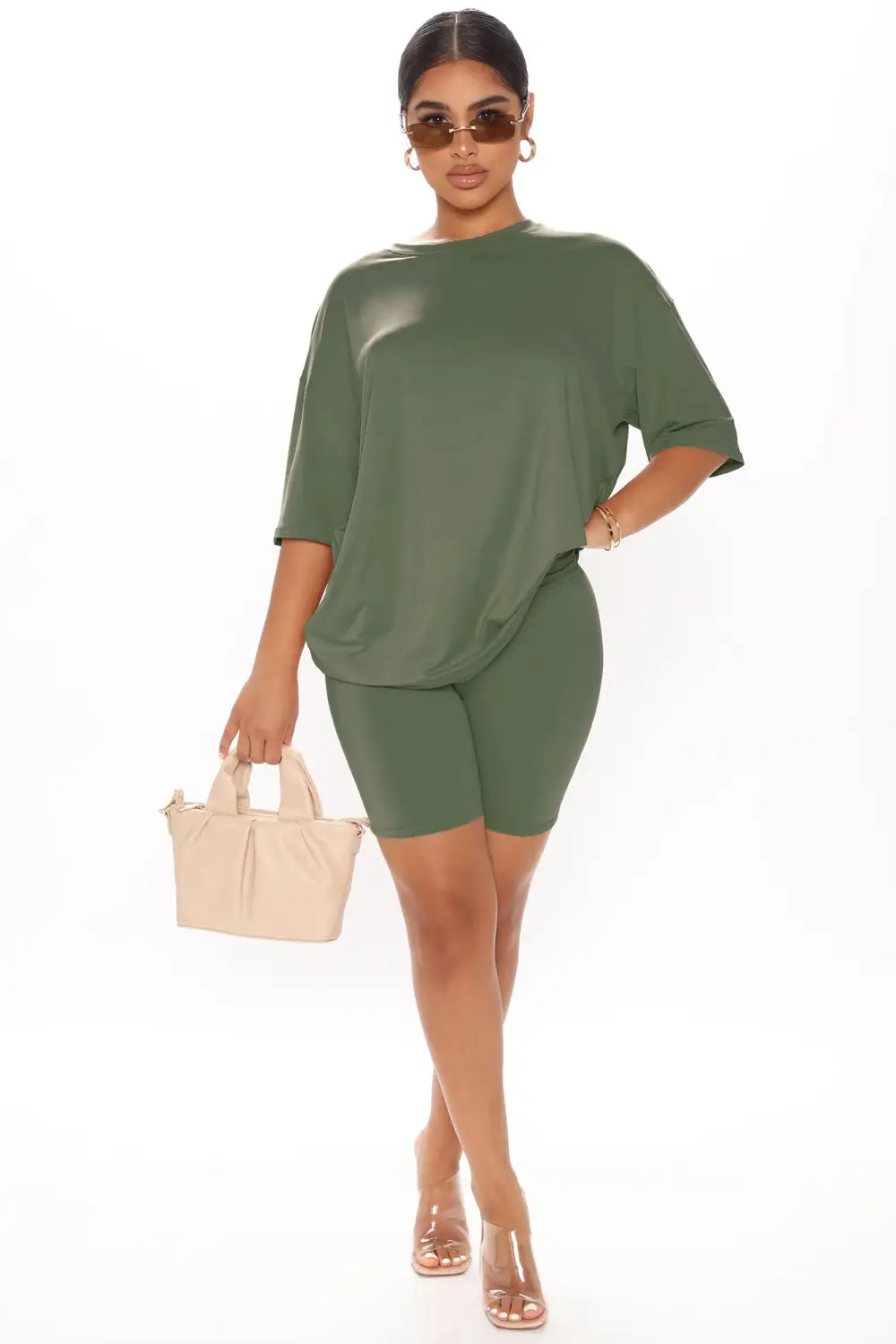 Weekend Vibes Short Set - Olive