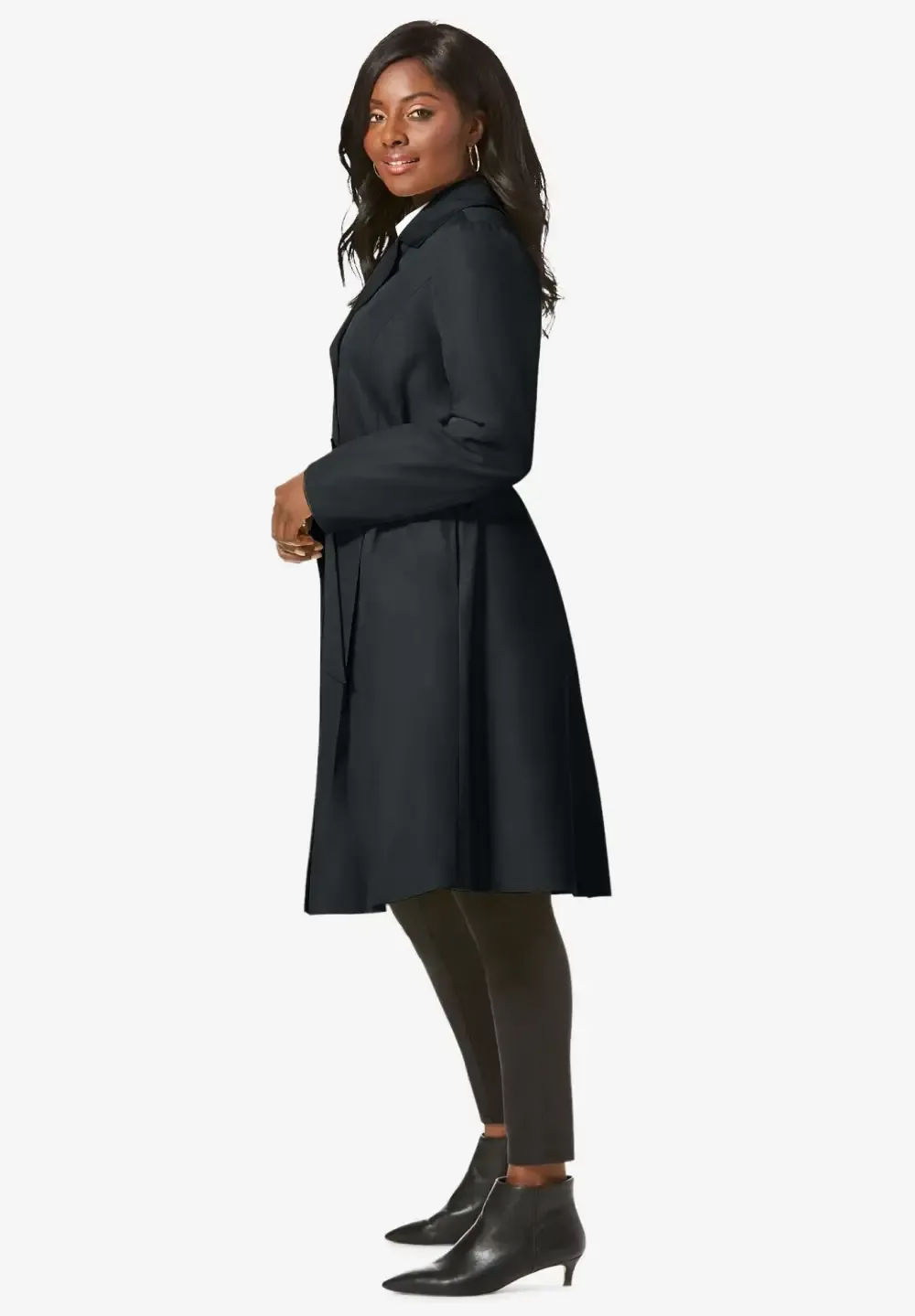 Pleated Trench Coat