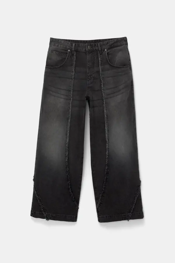 Baggy jeans with fringing
