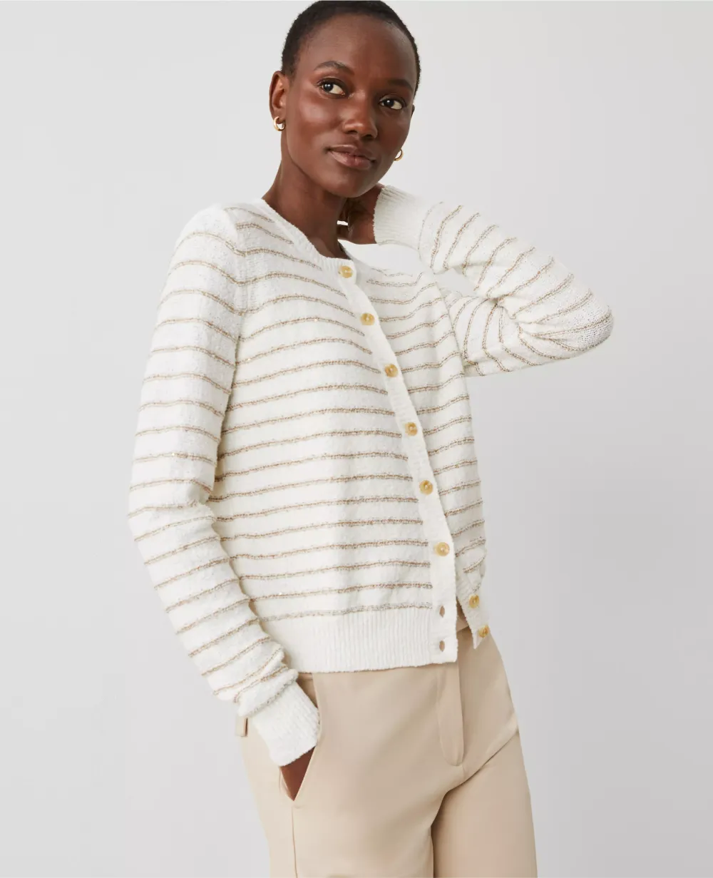 Sequin Striped Ann Cardigan