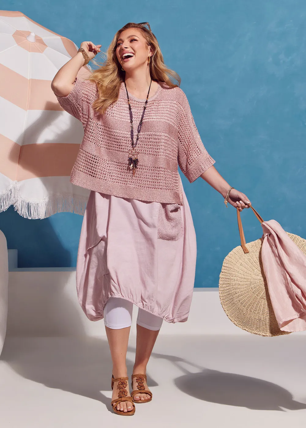 Tuck Front Linen Bamboo Dress