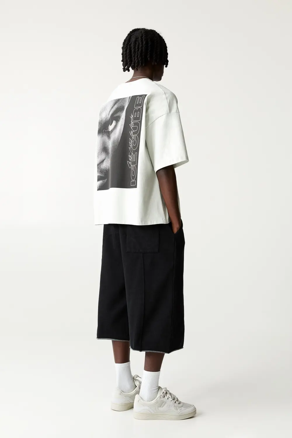 “Ice Cube” graphic white T-shirt