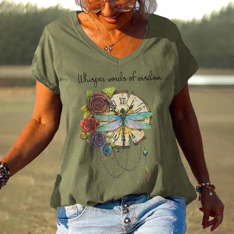 Whisper Words Of Wisdom Dragonfly Graphic Tees