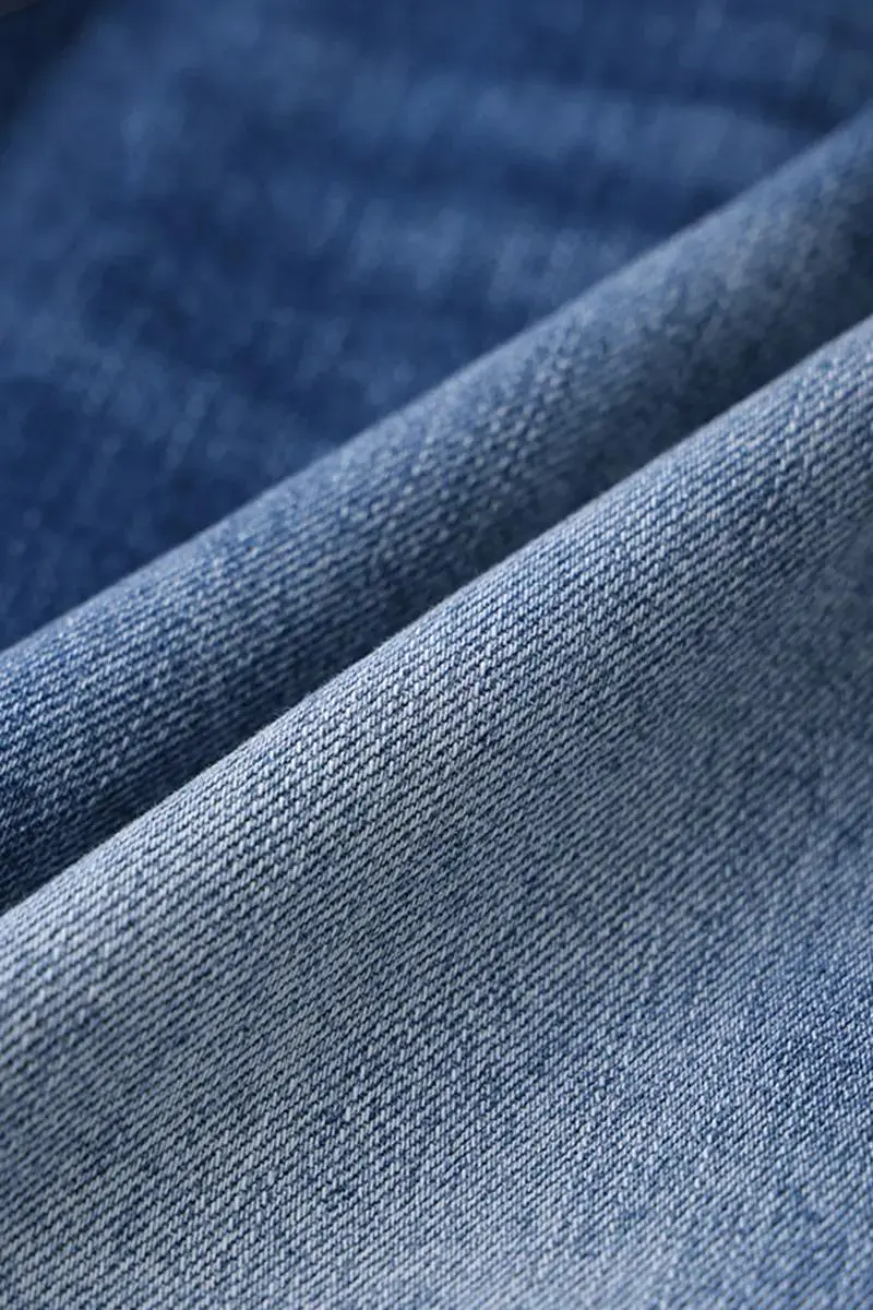Wash High Stretch Low Waist Straight Leg Jeans