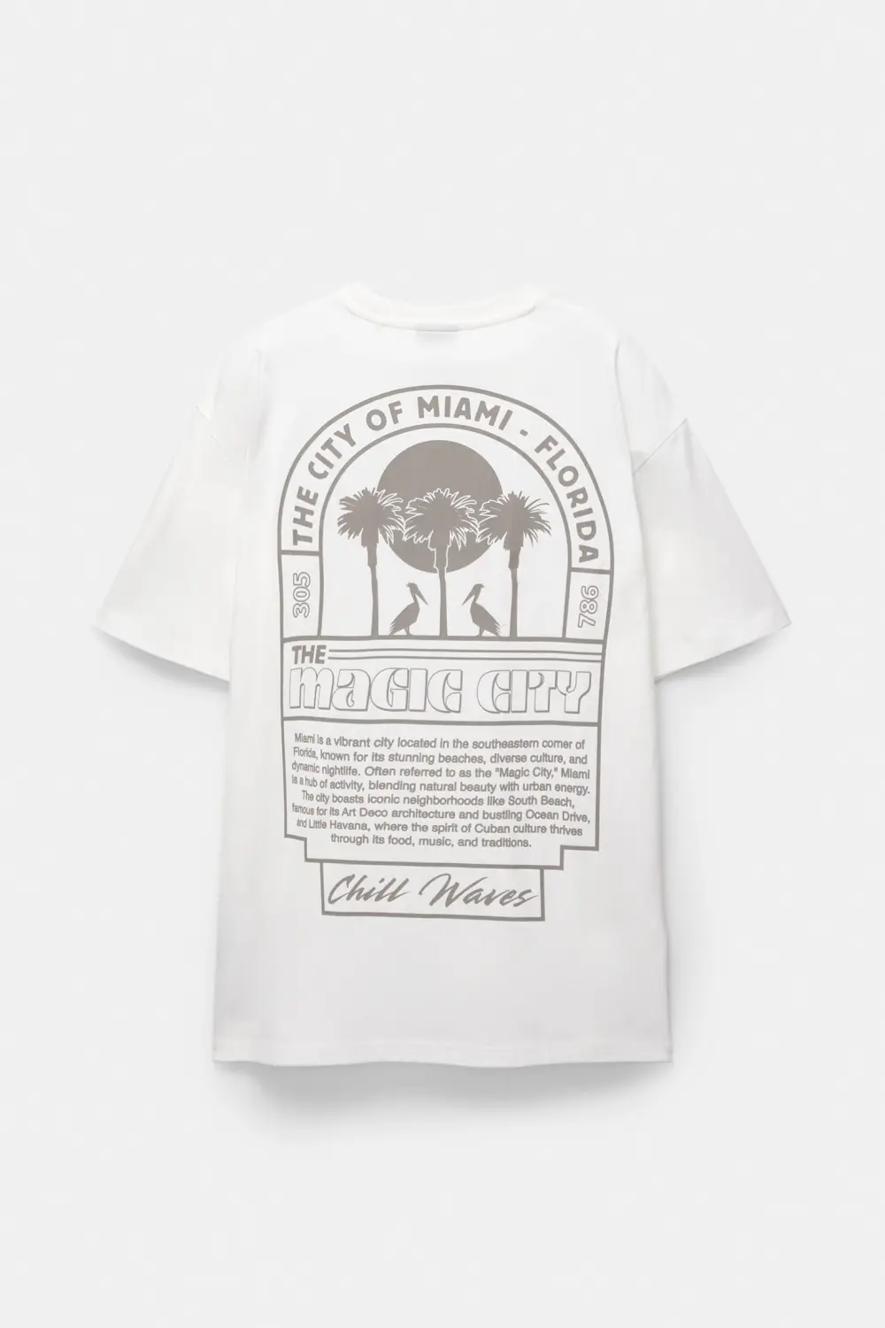 White Miami graphic T-shirt