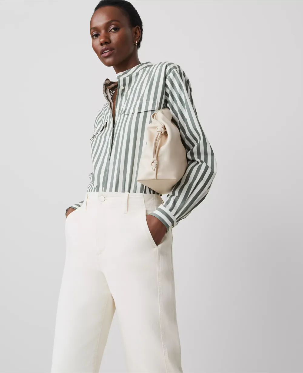 Striped Oversized Pocket Shirt