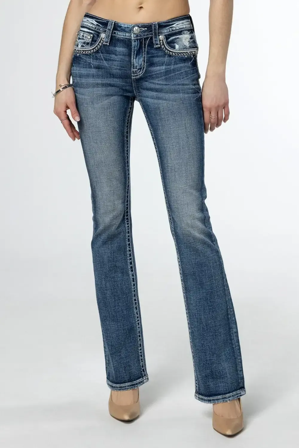 Looped In Sparkle Bootcut Jeans