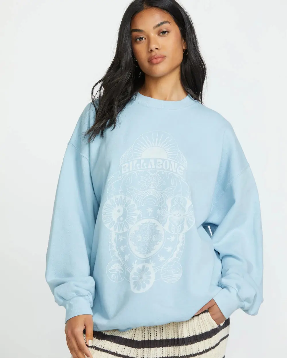 Ride In Crew Sweatshirt - Washed Chambray