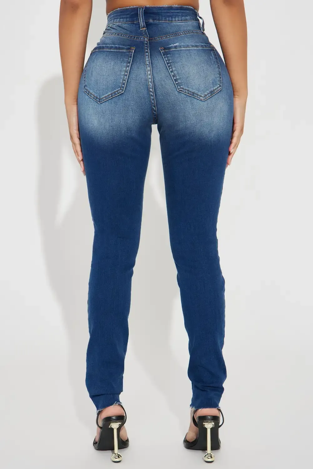 Imagine That High Rise Stretch Skinny Jeans - Dark Wash