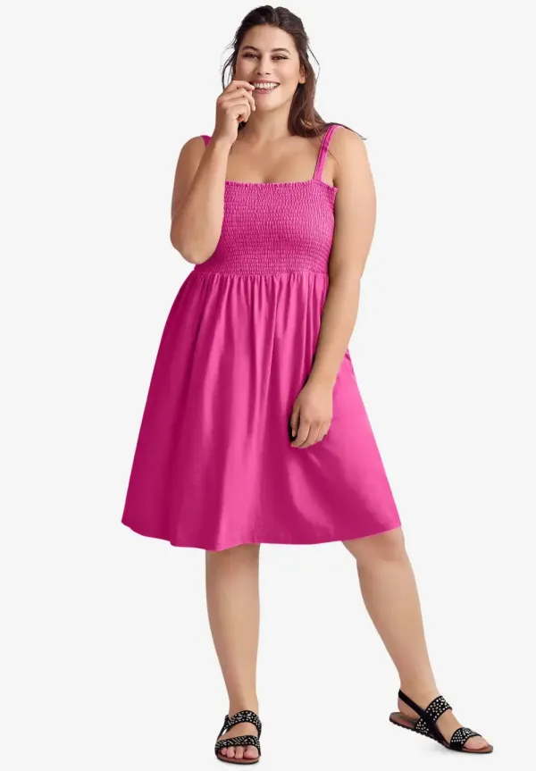 Smocked Bodice Tank Dress