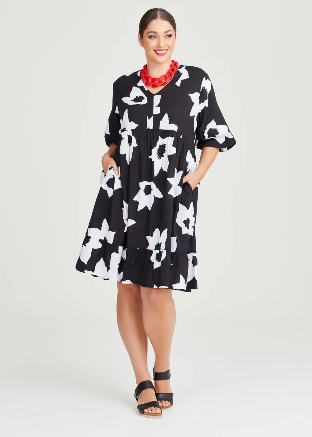 Natural Azalea Tier Dress