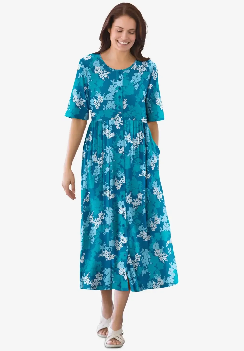 Button-Front Essential Dress
