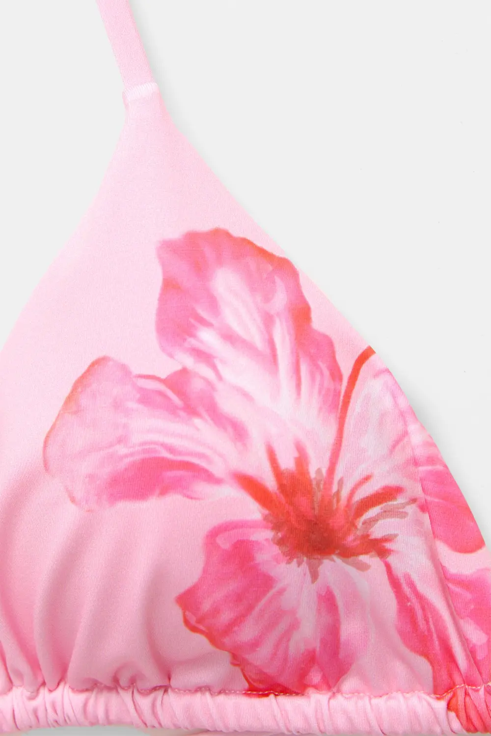 Floral triangle bikini top