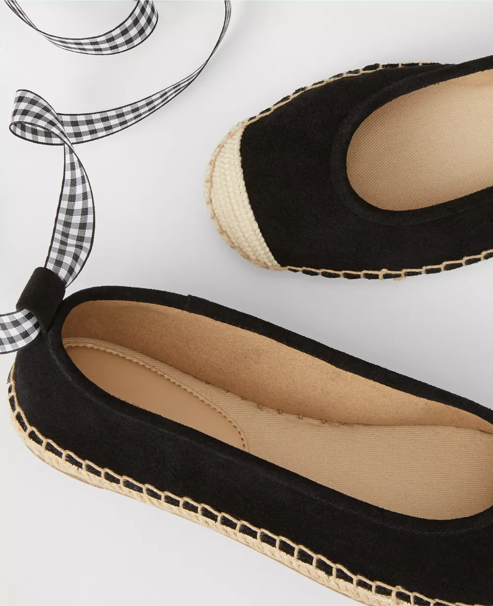 Suede Espadrille Flats