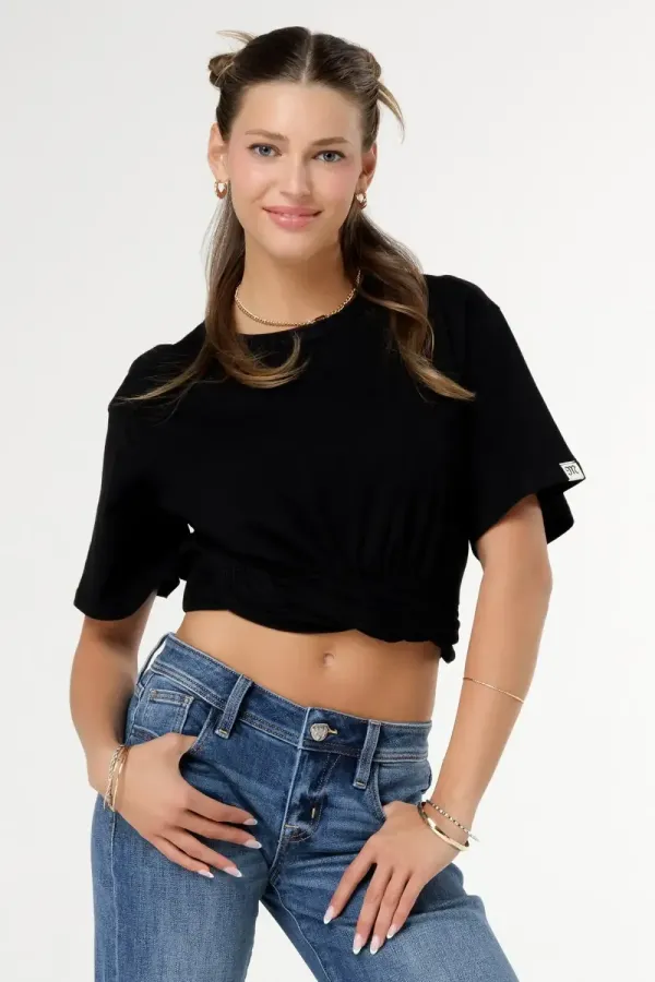 Gathered Boxy Tee